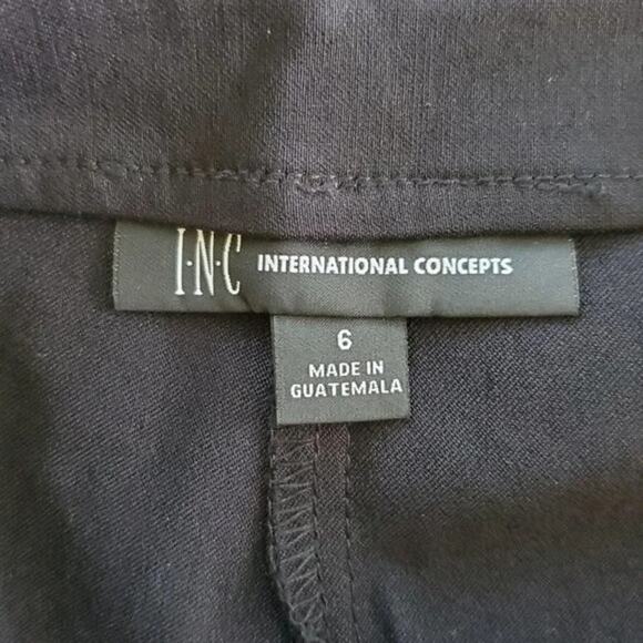 INC International Concepts Cropped Wide Leg Pants Black Women Size 6 High Rise - Picture 6 of 7